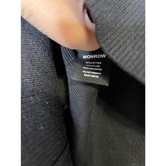 MONROW Sweater Mini Skirt in Black - Picture 6 of 10